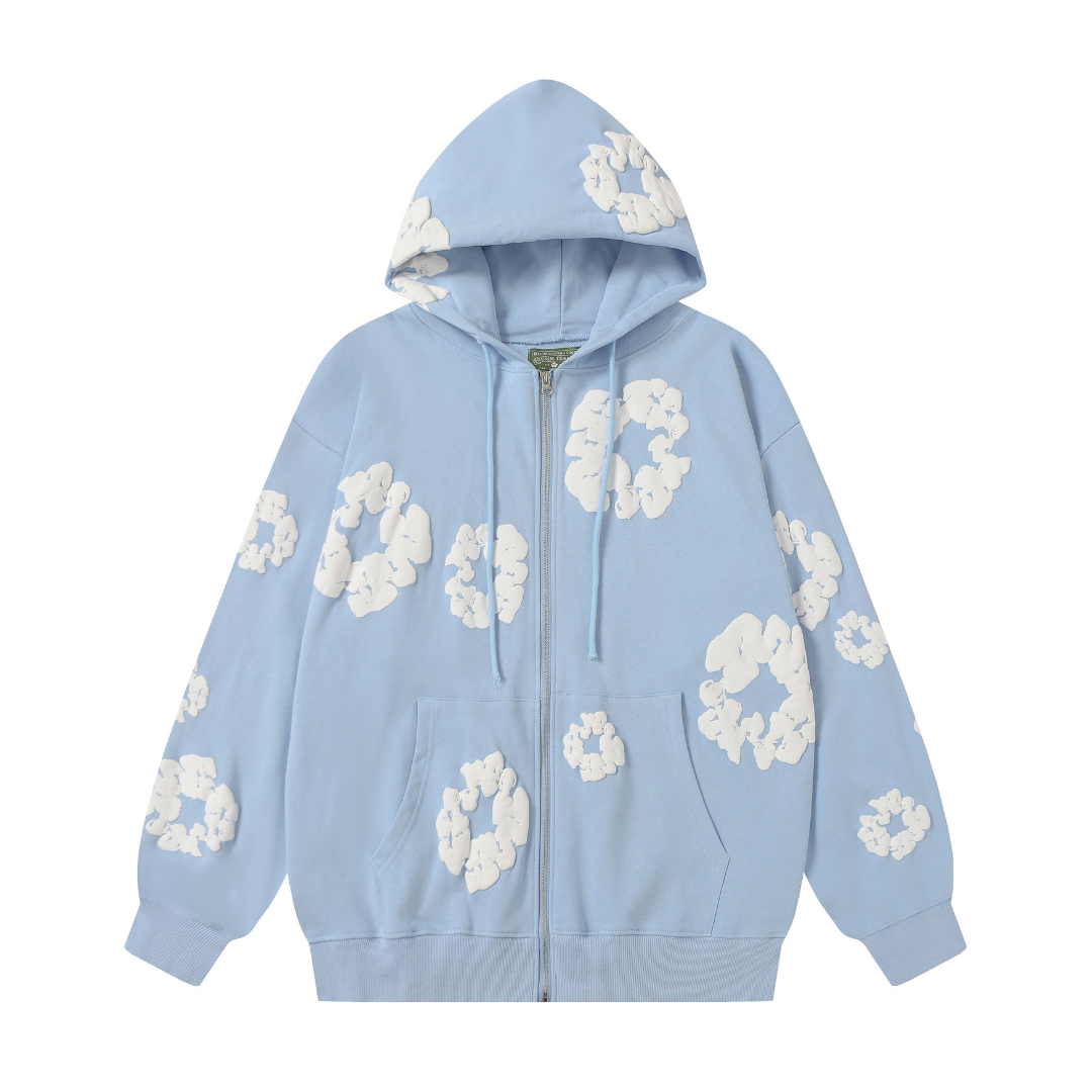 Denim Trs Zip Hoodie