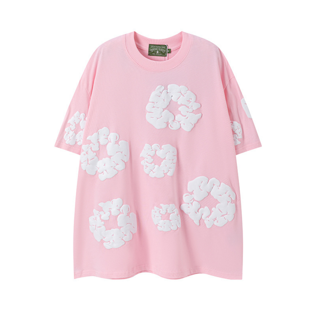Denim Trs Pink Short set