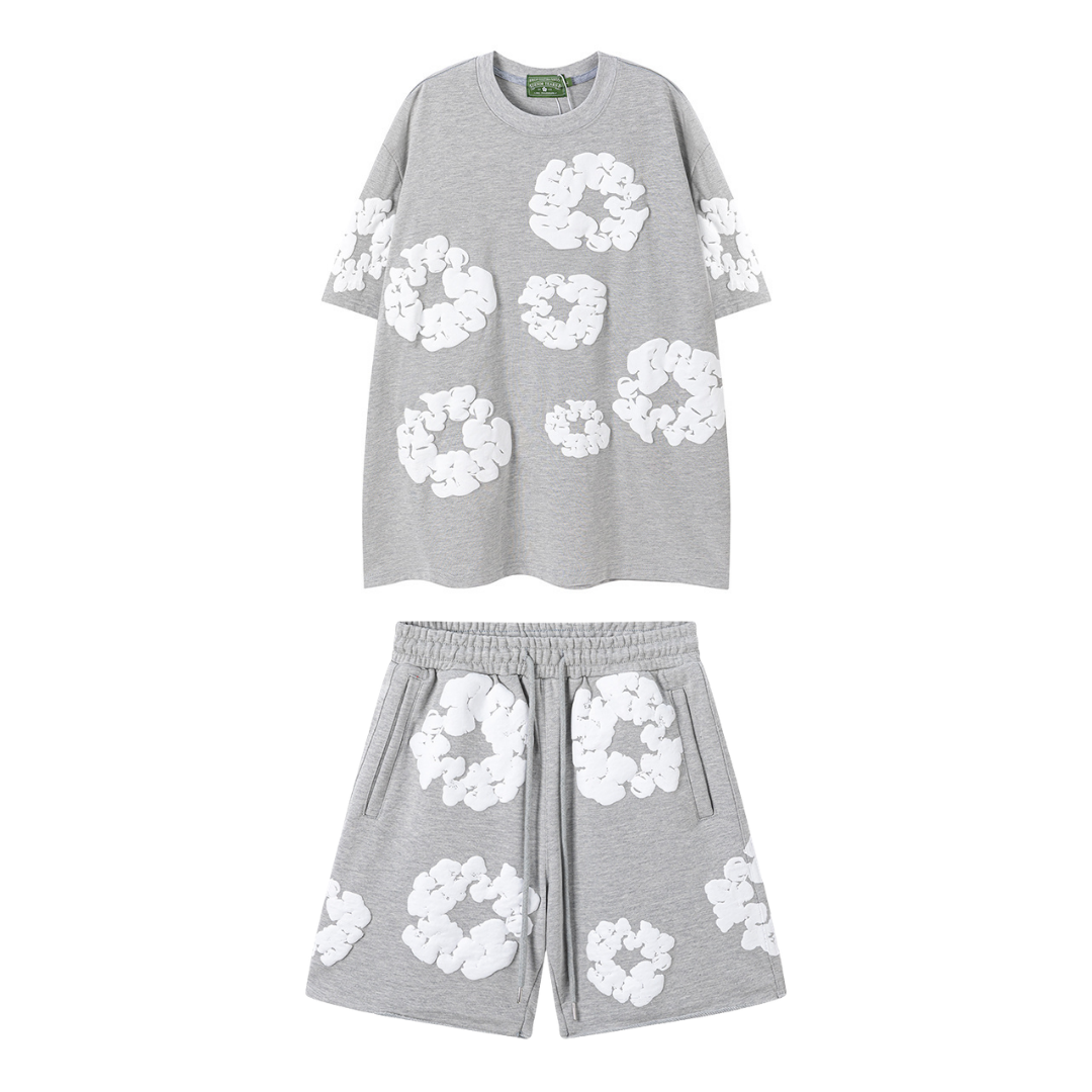 Denim Trs Grey Short set
