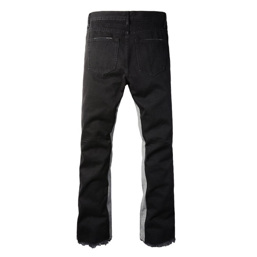 Amr Black Grey Flared Jeans