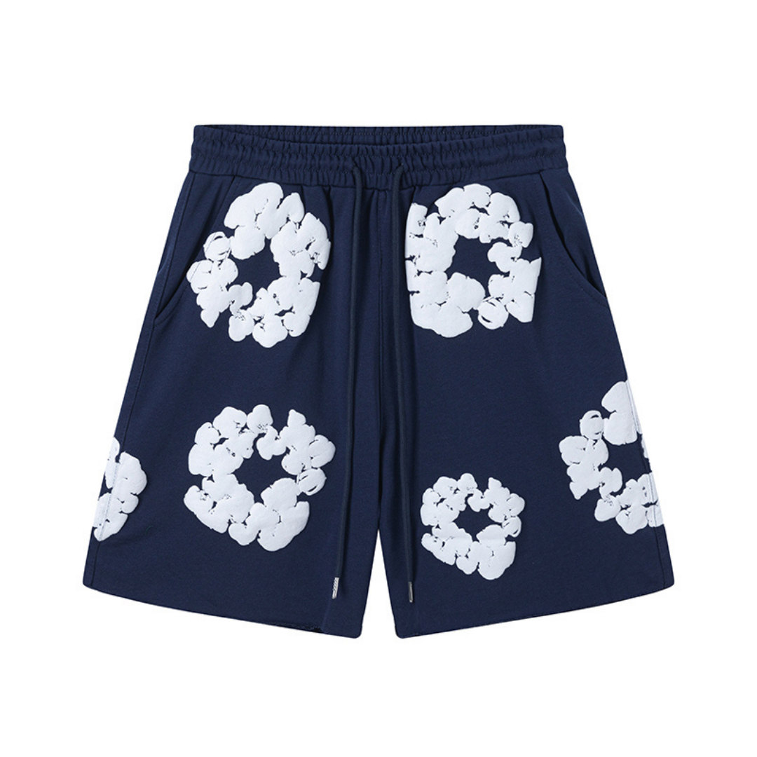 Denim Trs Navy Short set