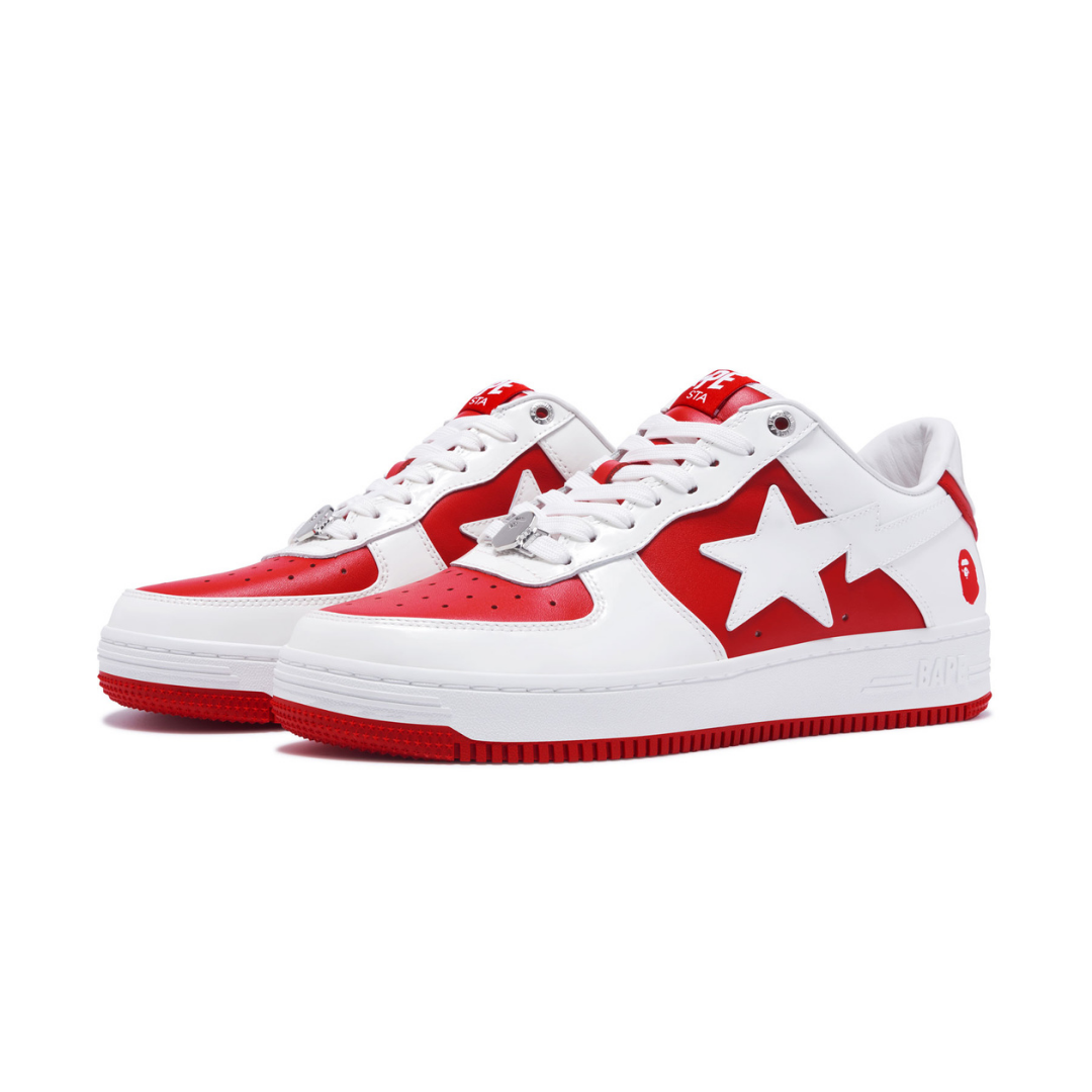 Bape Bapesta White Red