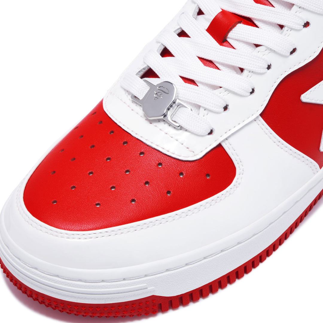 Bape Bapesta White Red