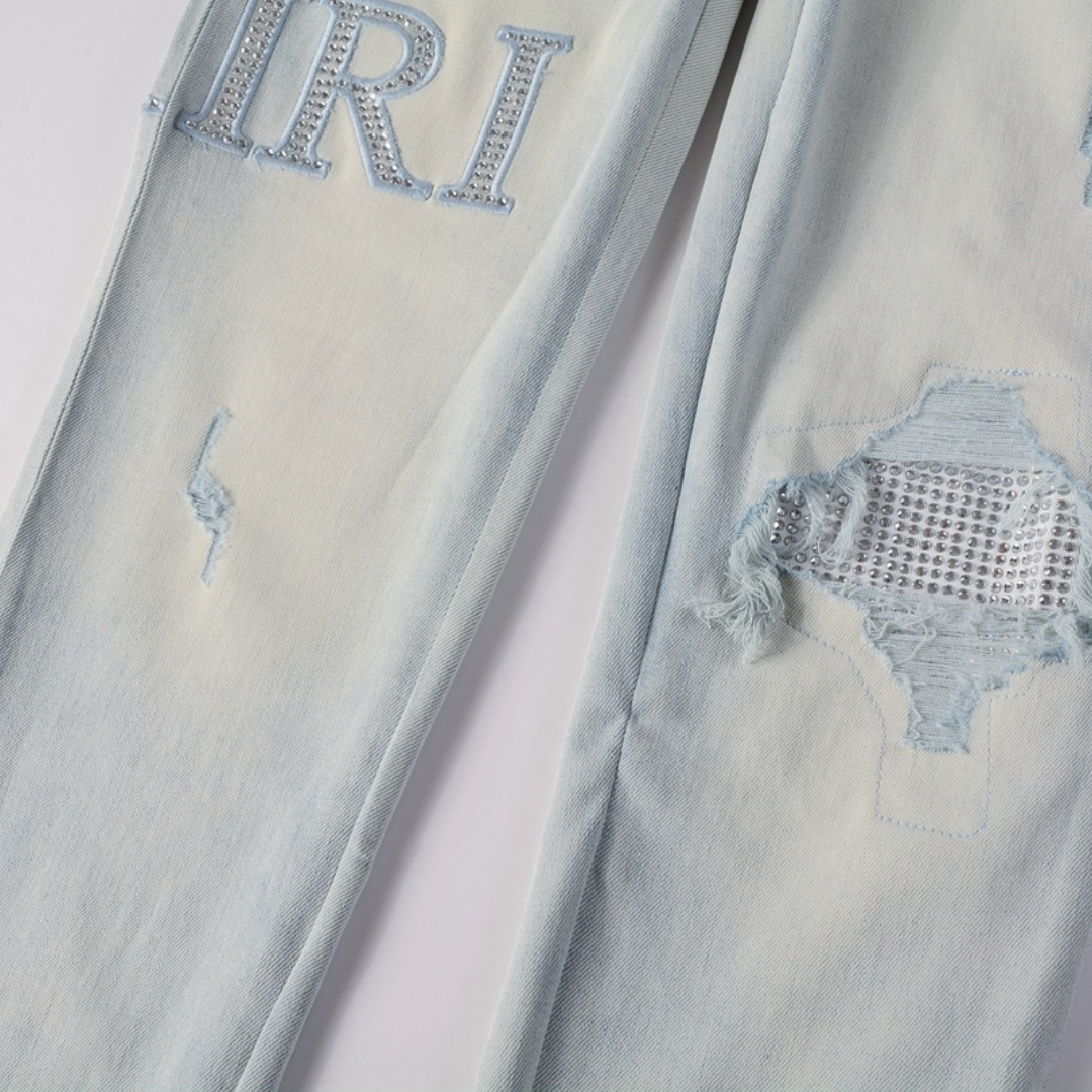 Amr Diamonds Light Blue Jeans