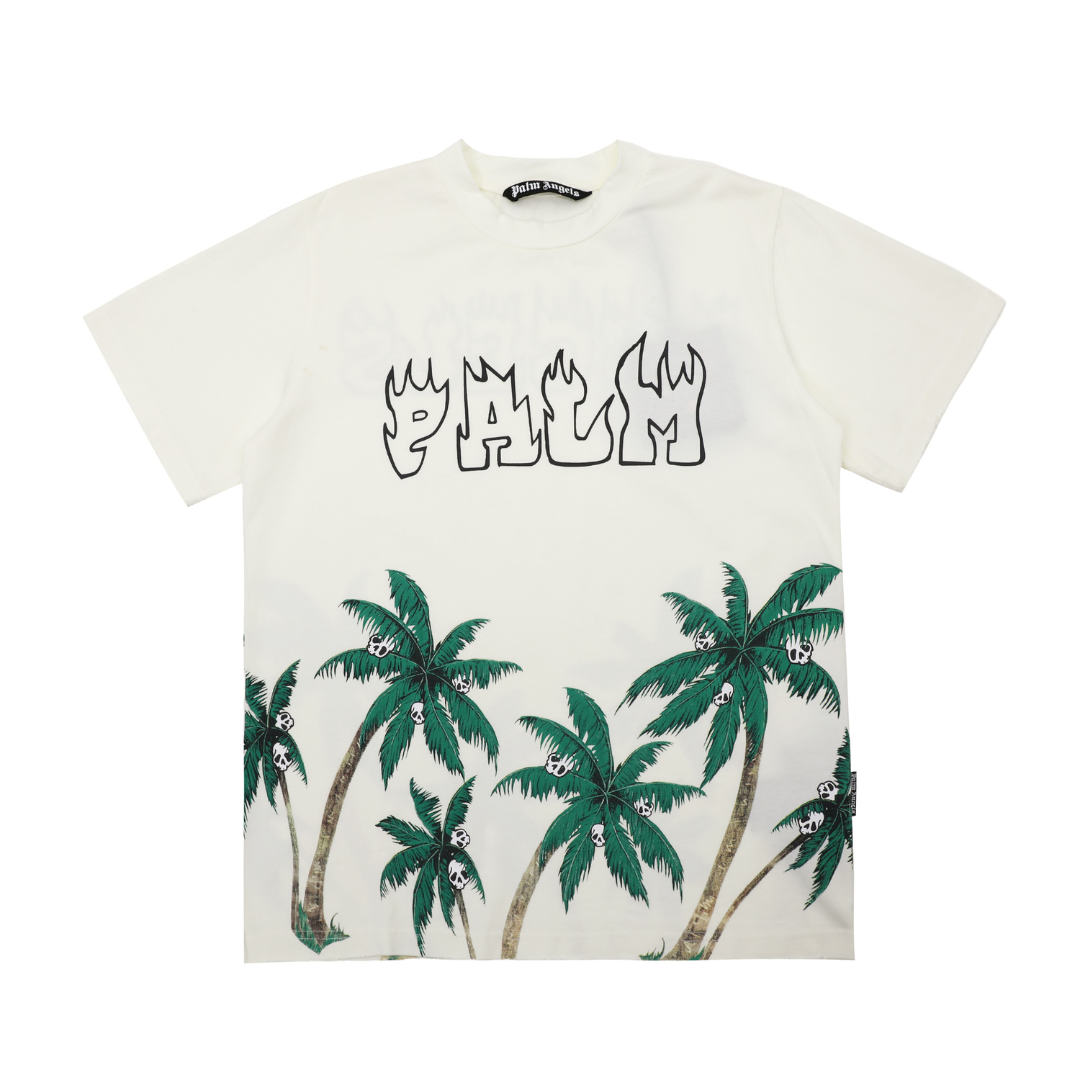 Palm Angels Palm Tree And Skulls T-shirt