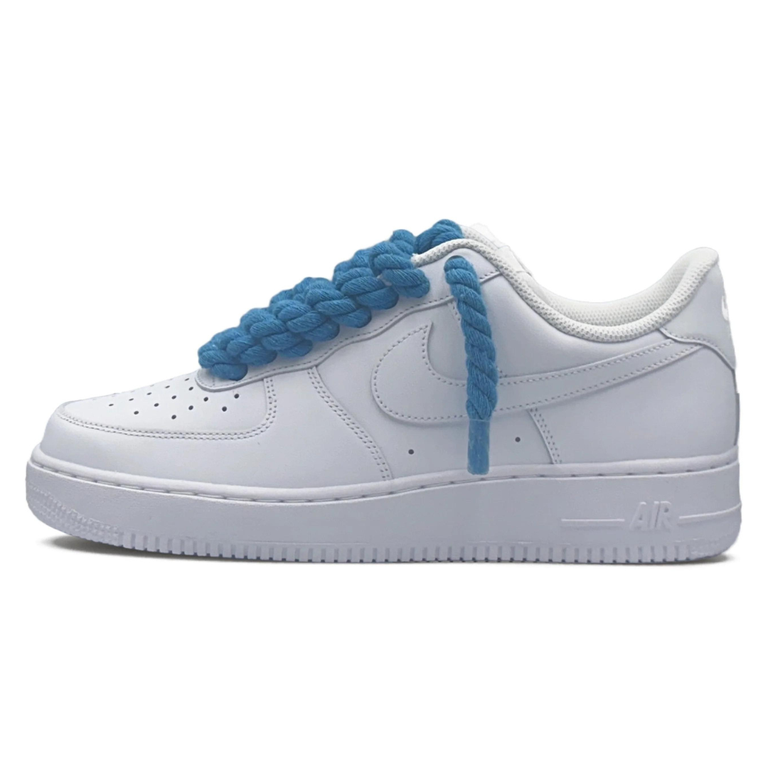 AF1 White - Blue Rope Laces