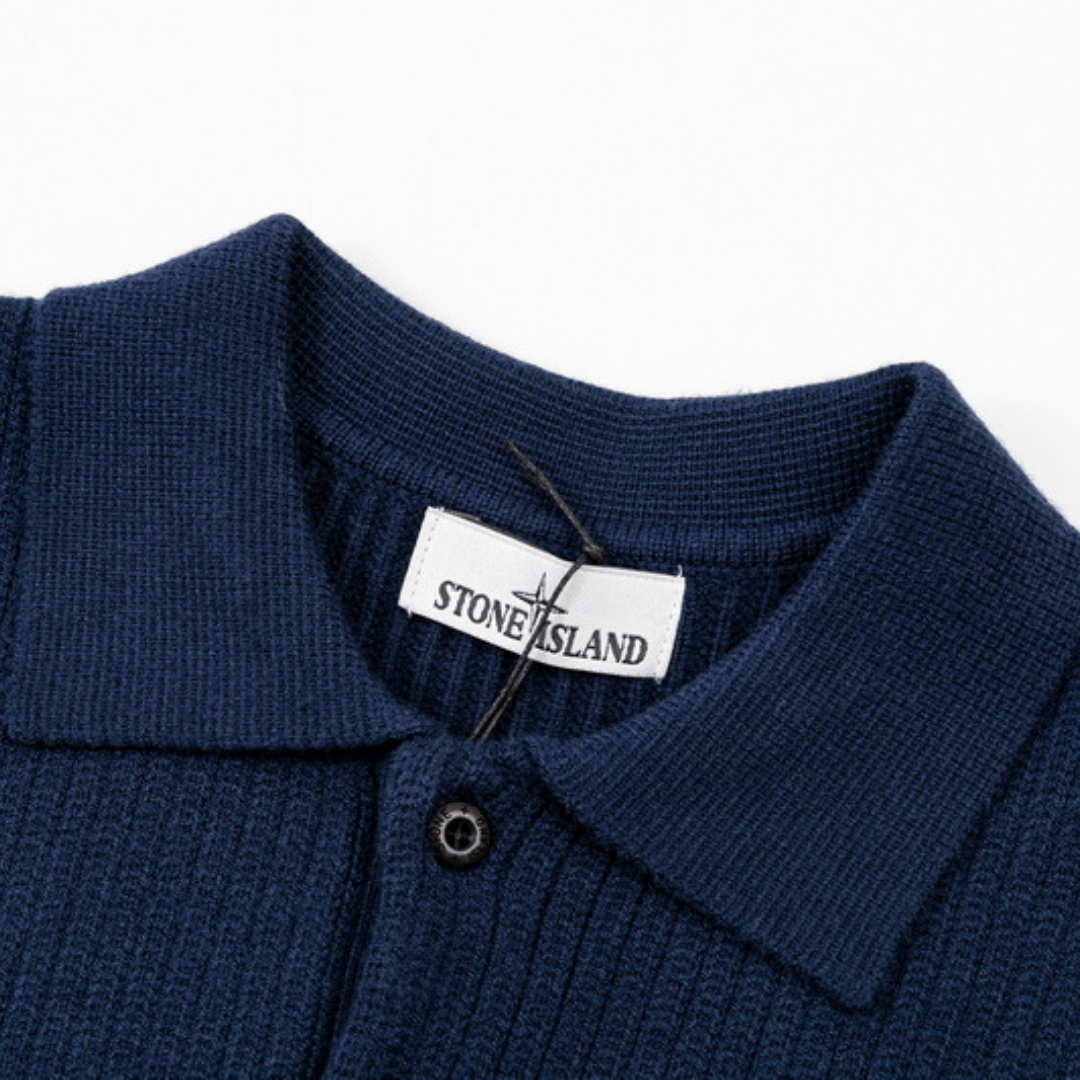 Stone Half Buttoned Sweater